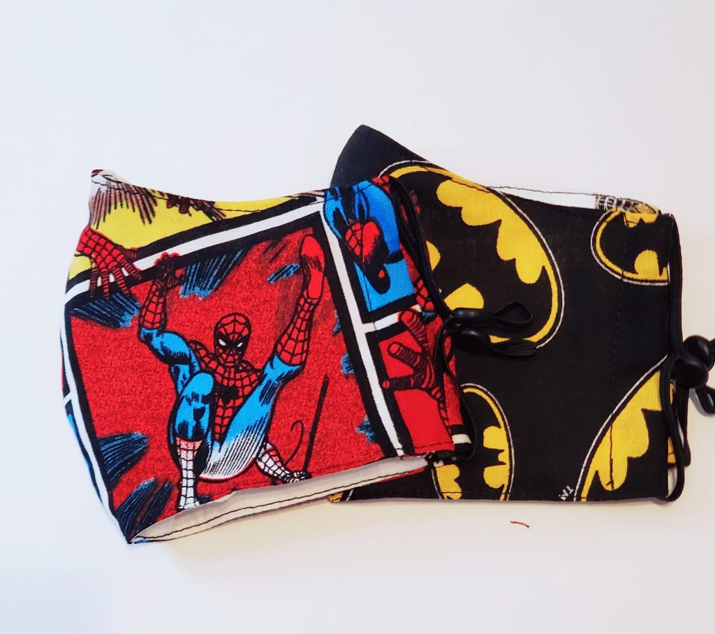 Spiderman and Batman Face Mask