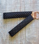 Black and Rose Gold Key Chain Wristlet