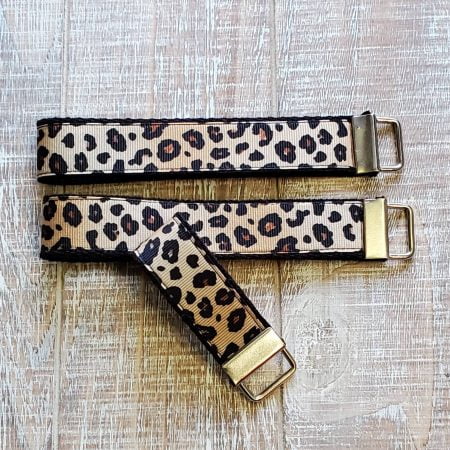 Cheetah Print Key Chain Wristlet
