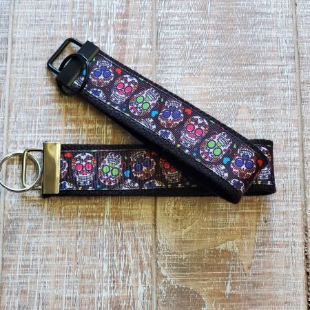 Day of the Dead Key Chain Wristlet