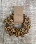 Mustard Leopard Print hair Scrunchies