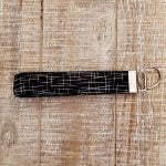 Black and White Abstract Wristlet Keychain - Image 2
