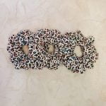 Rainbow leopard scrunchies