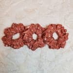 Rust boho organic scrunchies