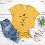 What We Save Saves Us Shirt -Save the Bees Shirt- Mustard Yellow - Image 3