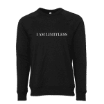 I am limitless - black crewneck sweatshirt
