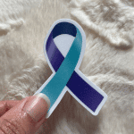 Suicide Awareness Ribbon Sticker- Vinyl Waterproof Sticker
