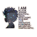 black woman affirmations sticker