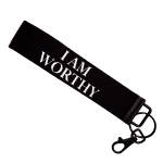 i am worthy keychain wristlet
