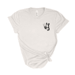 white butterfly semicolon shirt