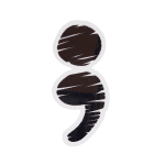 semicolon sticker