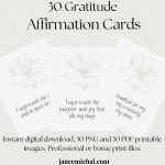 daily gratitude affirmation cards