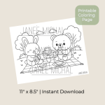 picnic in the park coloring page