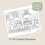 Storytime with Friends Coloring Page