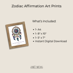 Zodiac Affirmation Art Prints